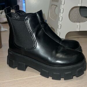 black chunky boots